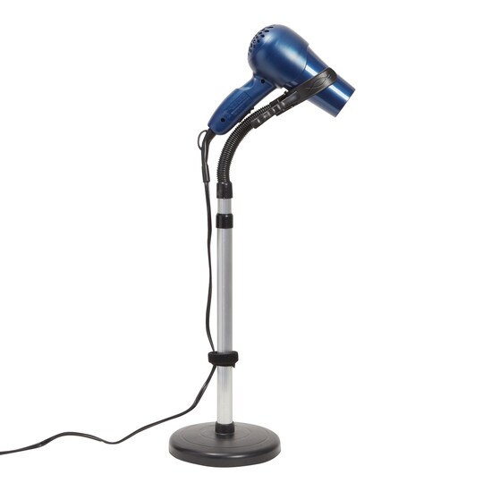 Glamlily; Adjustable Hands-Free Hair Dryer Stand Holder 360 Degree Rotation, Compatible with Compact Styling Tools; Category:Bathroom Storage; Image:1